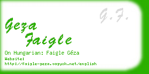 geza faigle business card